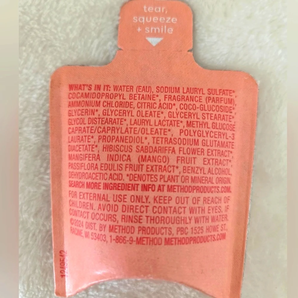 🪷5/$25! METHOD Island Mist Body Wash Travel Size New